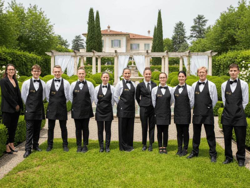 Team Mainente1988 al completo, catering per matrimoni eleganti a Biella, Novara e Vercelli